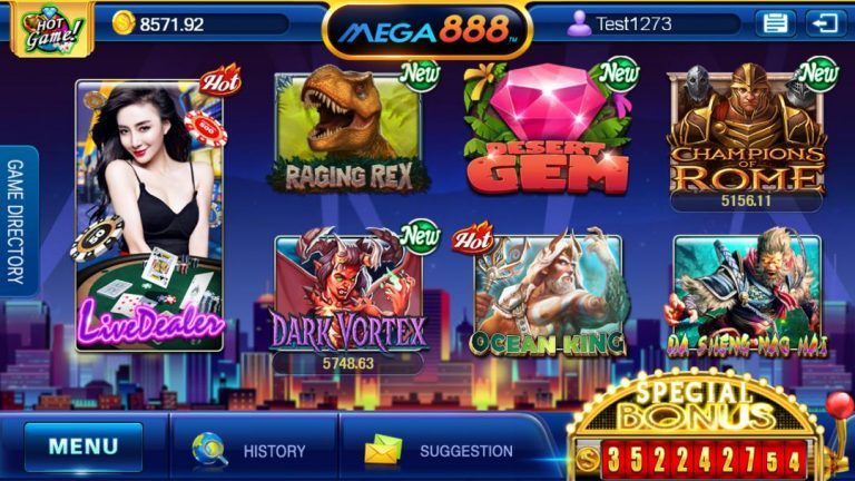gdbet333 mega888 slot game menu